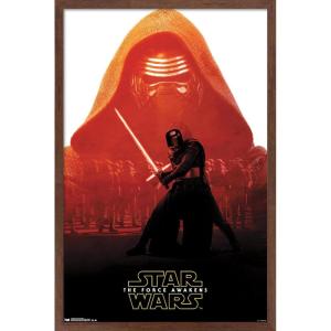 imageTrends International Star Wars The Force Awakens  Kylo Ren Badge Wall Poster 22375quot x 34quot Premium Unframed VersionMahogany Framed Version