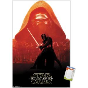 imageTrends International Star Wars The Force Awakens  Kylo Ren Badge Wall Poster 22375quot x 34quot Premium Unframed VersionPremium Poster  Mount Bundle