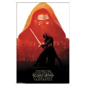 imageTrends International Star Wars The Force Awakens  Kylo Ren Badge Wall Poster 22375quot x 34quot Premium Unframed VersionWhite Framed Version