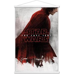 imageTrends International Star Wars The Last Jedi  Red Kylo Wall Poster 34L x 224W Premium Unframed VersionPremium Print and White Hanger Bundle