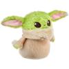 imageMattel Star Wars Grogu Plush 12inch Toy Figure Soft n Fuzzy Character Doll with Sounds Press Hands to Activate