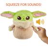 imageMattel Star Wars Grogu Plush 12inch Toy Figure Soft n Fuzzy Character Doll with Sounds Press Hands to Activate