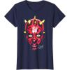 imageStar Wars  Darth Maul Face TShirtNavy Blue