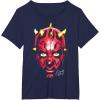 imageStar Wars  Darth Maul Face TShirtNavy Blue