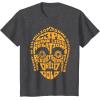 imageStar Wars C3PO Human Cyborg Word Relations TShirt TShirtDark Heather Grey