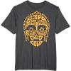 imageStar Wars C3PO Human Cyborg Word Relations TShirt TShirtDark Heather Grey