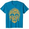 imageStar Wars C3PO Human Cyborg Word Relations TShirt TShirtSapphire Blue