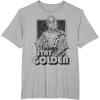 imageStar Wars C3PO Stay Golden Galactic Graphic TShirt TShirtHeather Grey