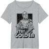 imageStar Wars C3PO Stay Golden Galactic Graphic TShirt TShirtHeather Grey