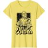imageStar Wars C3PO Stay Golden Galactic Graphic TShirt TShirtLemon Yellow