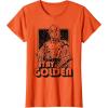 imageStar Wars C3PO Stay Golden Galactic Graphic TShirt TShirtOrange