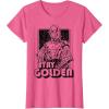 imageStar Wars C3PO Stay Golden Galactic Graphic TShirt TShirtPink Heather