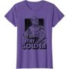 imageStar Wars C3PO Stay Golden Galactic Graphic TShirt TShirtPurple Heather