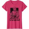 imageStar Wars C3PO Stay Golden Galactic Graphic TShirt TShirtRed Heather