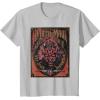imageStar Wars Darth Maul Fear Tour Band TShirtSilver Grey