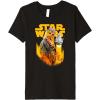 imageStar Wars Han Solo Movie Chewie Grungy Intro Premium TShirt Premium TShirtBlack