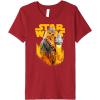 imageStar Wars Han Solo Movie Chewie Grungy Intro Premium TShirt Premium TShirtCranberry Red