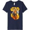 imageStar Wars Han Solo Movie Chewie Grungy Intro Premium TShirt Premium TShirtNavy Blue
