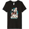 imageStar Wars Han Solo Movie The Hero Trio Intro Premium TShirt Premium TShirtBlack