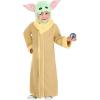 imageStar Wars Mandalorian Official Toddler Halloween Costume  Premium Quality Fabric Robe and Headpiece34TGreen