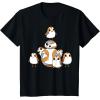 imageStar Wars Porgs Having Fun With BB8 Portrait TShirtBlack