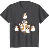 imageStar Wars Porgs Having Fun With BB8 Portrait TShirtDark Heather Grey