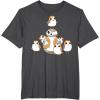 imageStar Wars Porgs Having Fun With BB8 Portrait TShirtDark Heather Grey