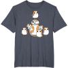 imageStar Wars Porgs Having Fun With BB8 Portrait TShirtHeather Blue
