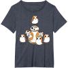 imageStar Wars Porgs Having Fun With BB8 Portrait TShirtHeather Blue