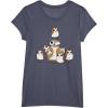 imageStar Wars Porgs Having Fun With BB8 Portrait TShirtHeather Blue