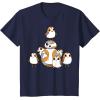 imageStar Wars Porgs Having Fun With BB8 Portrait TShirtNavy Blue