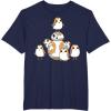 imageStar Wars Porgs Having Fun With BB8 Portrait TShirtNavy Blue