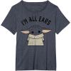 imageStar Wars The Mandalorian The Child Im All Ears Outline TShirtHeather Blue