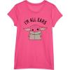 imageStar Wars The Mandalorian The Child Im All Ears Outline TShirtPink Heather
