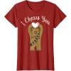imageStar Wars Valentines Day Chewbacca I Chews You Disney TShirtCranberry Red