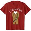 imageStar Wars Valentines Day Chewbacca I Chews You Disney TShirtCranberry Red