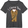 imageStar Wars Valentines Day Chewbacca I Chews You Disney TShirtDark Heather Grey