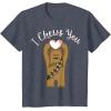 imageStar Wars Valentines Day Chewbacca I Chews You Disney TShirtHeather Blue