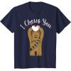 imageStar Wars Valentines Day Chewbacca I Chews You Disney TShirtNavy Blue