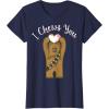 imageStar Wars Valentines Day Chewbacca I Chews You Disney TShirtNavy Blue