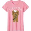 imageStar Wars Valentines Day Chewbacca I Chews You Disney TShirtPink