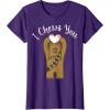 imageStar Wars Valentines Day Chewbacca I Chews You Disney TShirtPurple