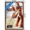 imageTrends International Star Wars A New Hope  Chewy Wall Poster 34L x 224W Premium Unframed VersionMahogany Framed Version