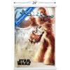 imageTrends International Star Wars A New Hope  Chewy Wall Poster 34L x 224W Premium Unframed VersionPremium Print and White Hanger Bundle