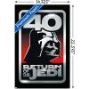 imageTrends International Star Wars Return of the Jedi  40th Vader Logo Wall Poster 34L x 224W Premium Unframed VersionPremium Poster  Mount Bundle