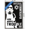 imageTrends International Star Wars Saga  Stormtrooper Trouble Wall Poster 34L x 224W Premium Unframed VersionBarnwood Framed Version