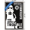 imageTrends International Star Wars Saga  Stormtrooper Trouble Wall Poster 34L x 224W Premium Unframed VersionBarnwood Framed Version