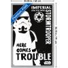 imageTrends International Star Wars Saga  Stormtrooper Trouble Wall Poster 34L x 224W Premium Unframed VersionGray Framed Version