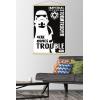 imageTrends International Star Wars Saga  Stormtrooper Trouble Wall Poster 34L x 224W Premium Unframed VersionPremium Print and Beechwood Hanger Bundle