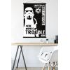 imageTrends International Star Wars Saga  Stormtrooper Trouble Wall Poster 34L x 224W Premium Unframed VersionPremium Print and Black Hanger Bundle